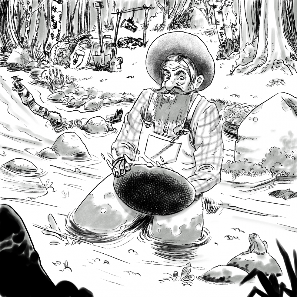 Illustration pour Inktober 2023 - Golden - Day 6 - By Black Yeti