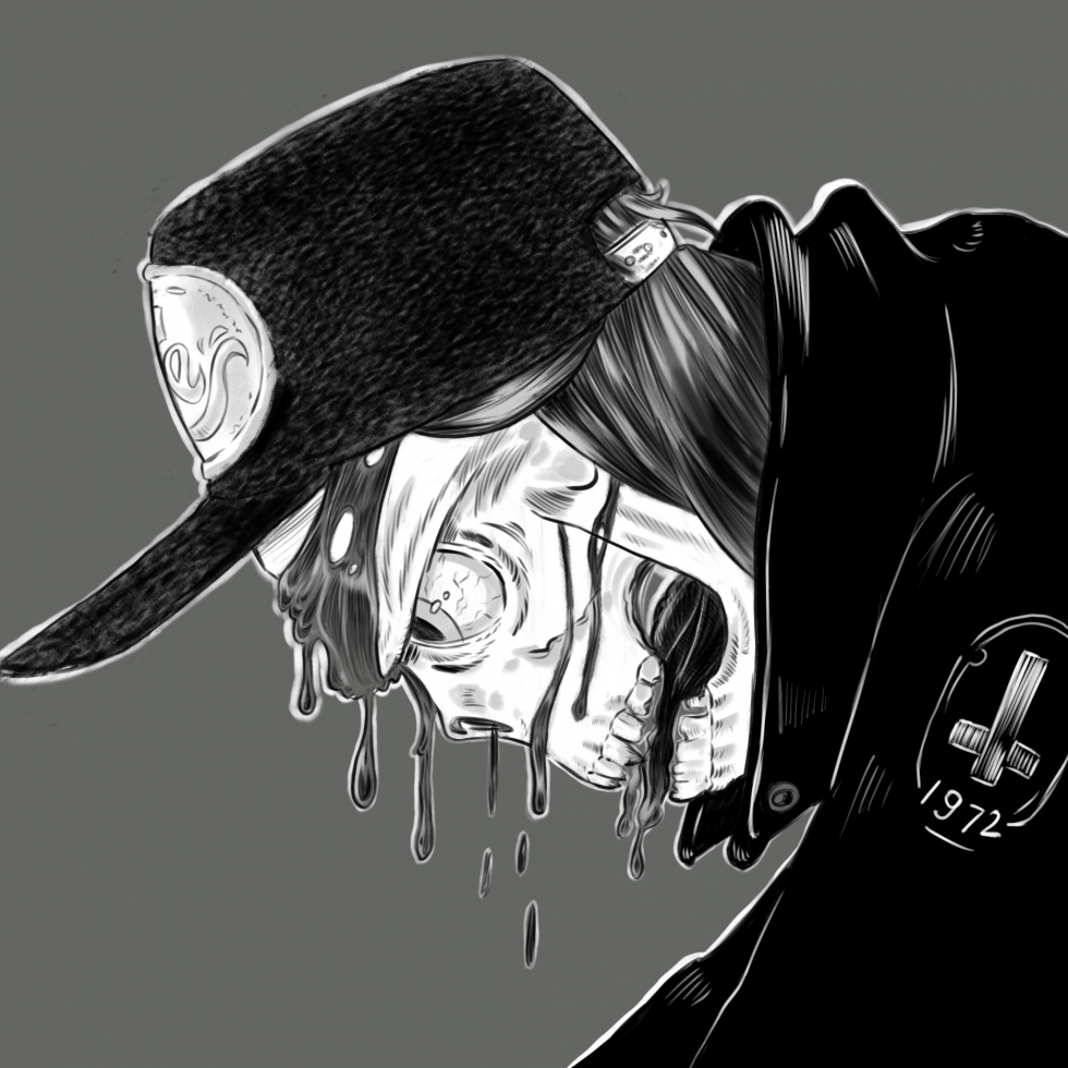 Illustration pour Inktober 2023 - Drip - Day 7 - By Black Yeti