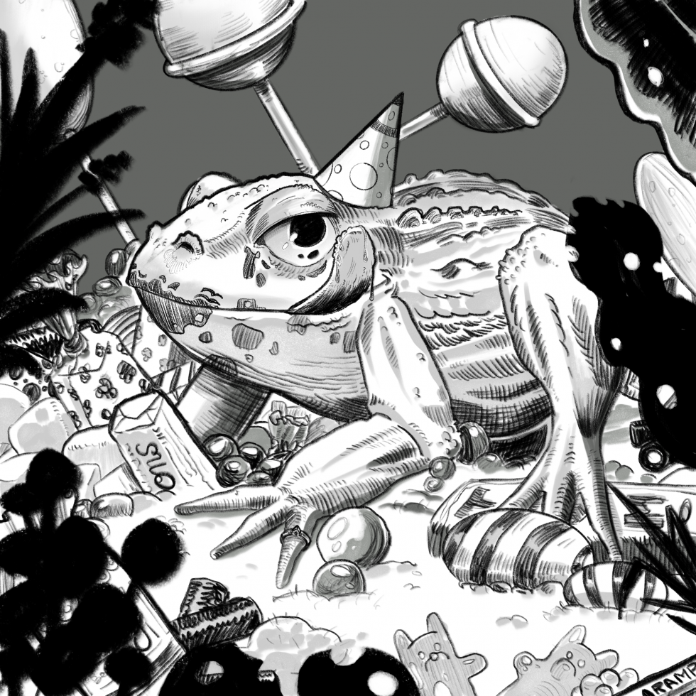 Illustration pour Inktober 2023 - Toad - Day 8 - By Black Yeti