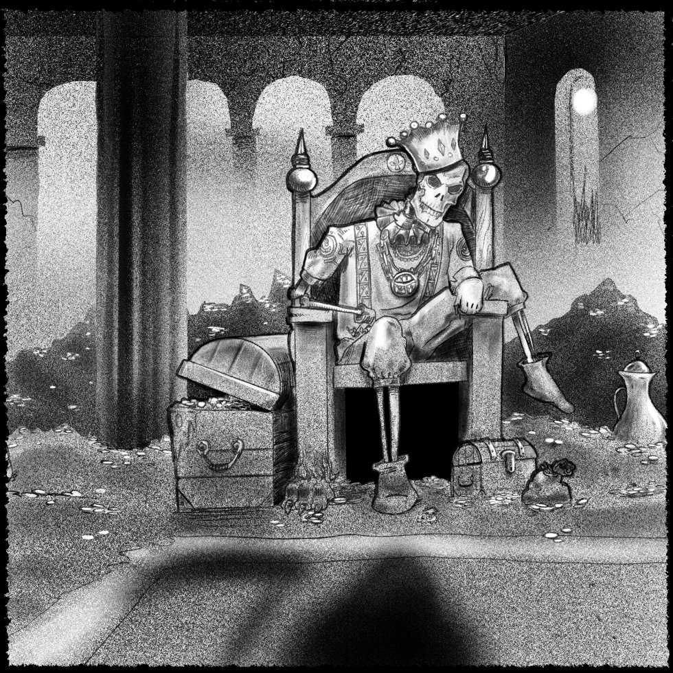 Illustration pour Inktober 2023 - Fortune - Day 10 - By Black Yeti