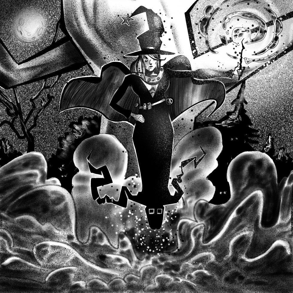 Illustration pour Inktober 2023 - Rise - Day 13 - By Black Yeti