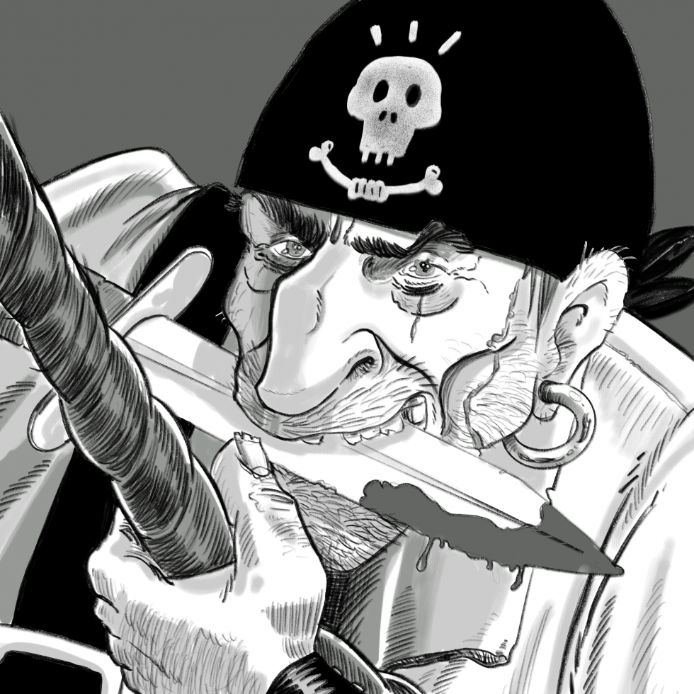 Illustration pour Inktober 2023 - Dagger - Day 15 - By Black Yeti