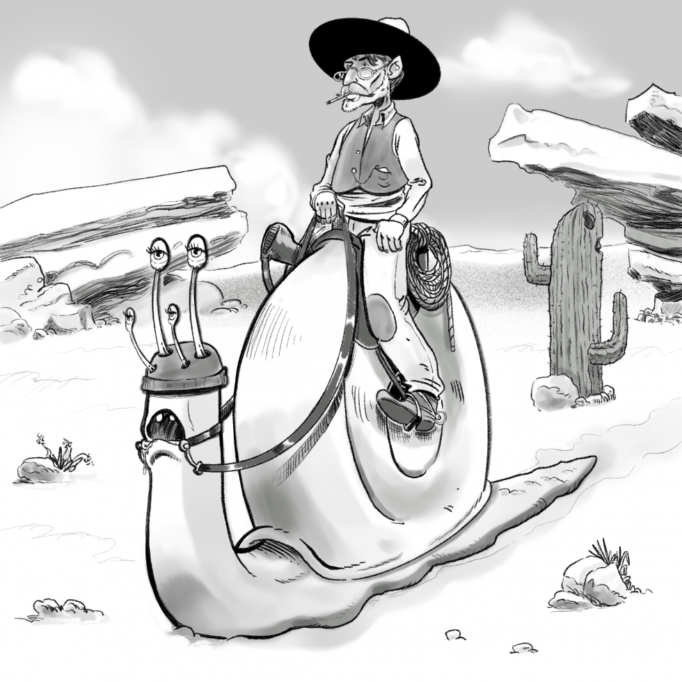 Illustration pour Inktober 2023 - Saddle - Day 18 - By Black Yeti