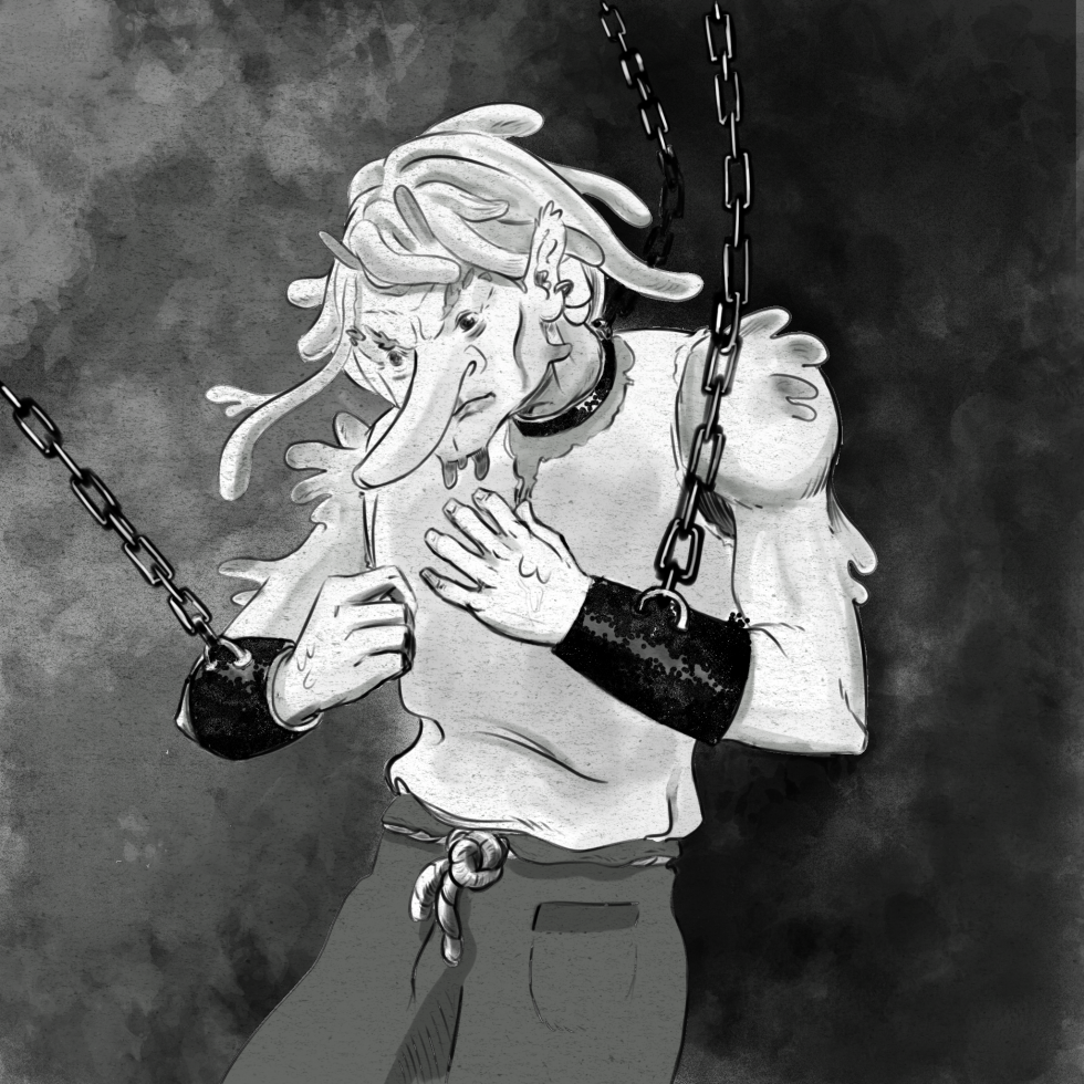 Illustration pour Inktober 2023 - Chains - Day 21 - By Black Yeti