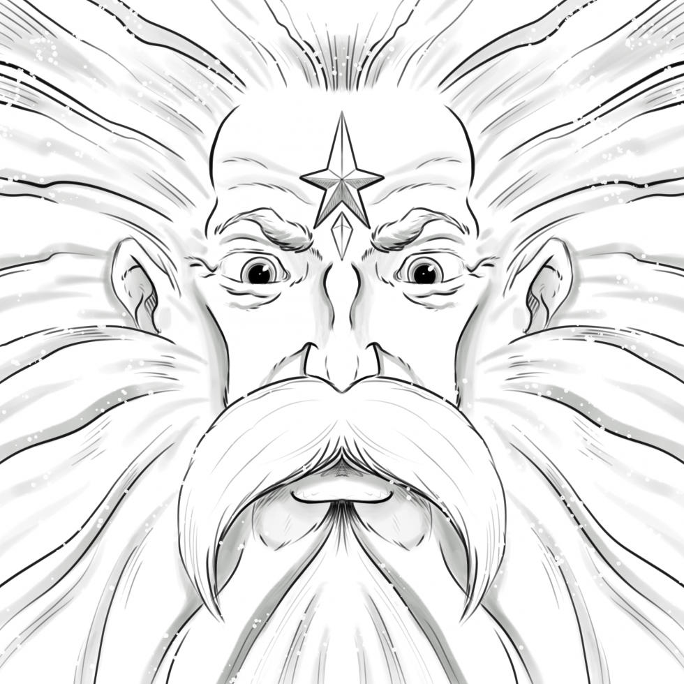 Illustration pour Inktober 2023 - Celestial - Day 23 - By Black Yeti