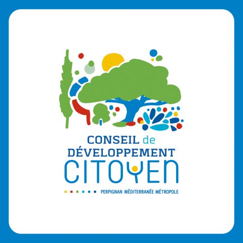 Logotype pour le Conseil de Développement Citoyen de Perpignan Méditerranée Métropole