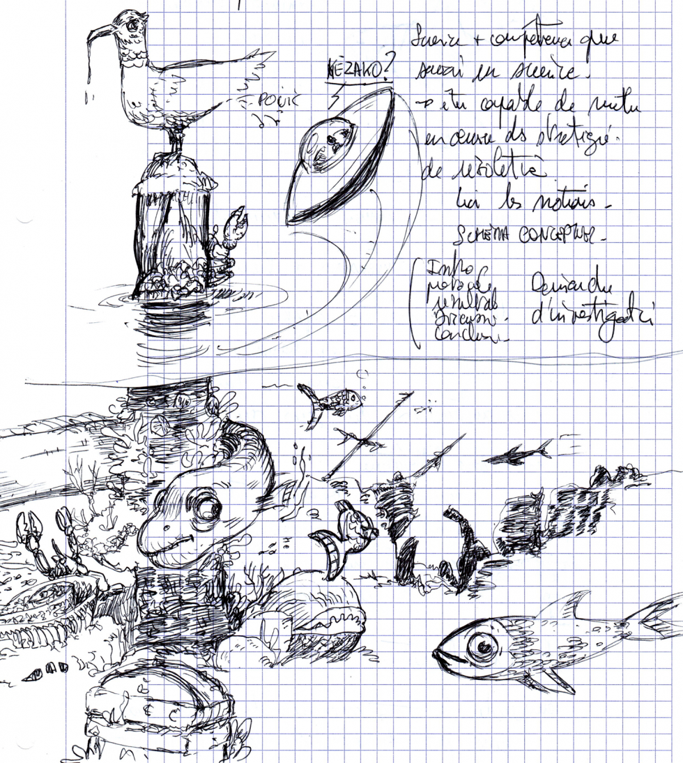 Crobard en mode automatique réalisé lors d'un cours sur la pédagogie.