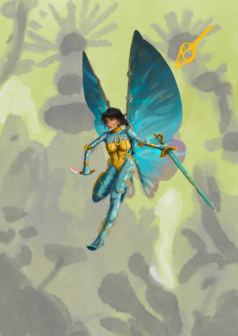 Étape de travail de mise au propre sur l'illustration 